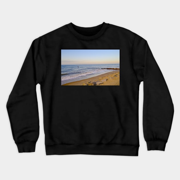 A view across Cart Gap beach on the Norfolk coast Crewneck Sweatshirt by yackers1